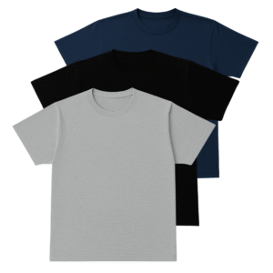 Camiseta lisa Unissex kit com 3 unidades