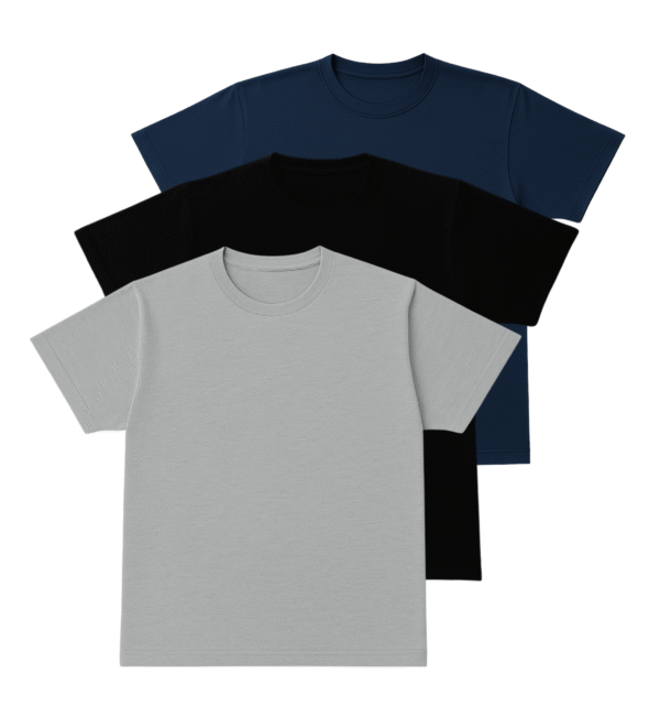 Camiseta lisa Unissex kit com 3 unidades