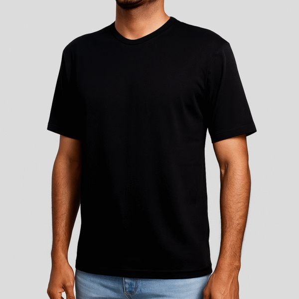 Camiseta lisa Preta Unissex - Imagem 2