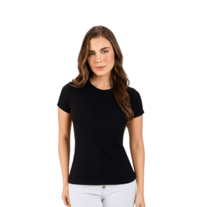 Camisa lisa Baby look Feminina